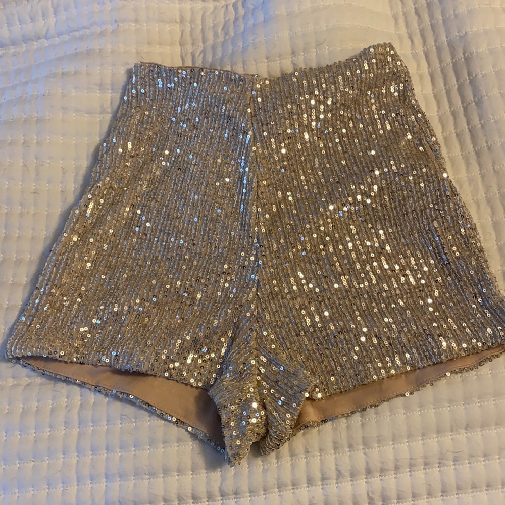 Beautiful sparkly stretchy shorts.